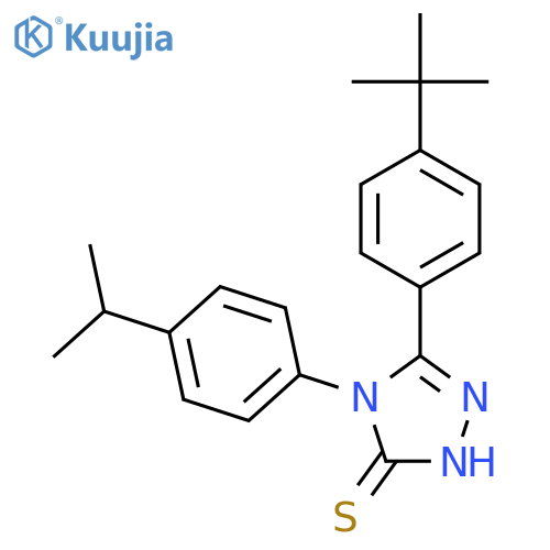 3H-1,2,4-Triazole-3-thione,5-[4-(1,1-dimethylethyl)phenyl]-2,4-dihydro-4-[4-(1-methylethyl)phenyl]- structure