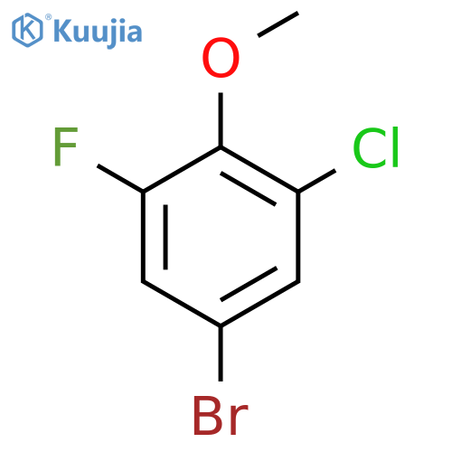 5-Bromo-1-chloro-3-fluoro-2-methoxybenzene structure