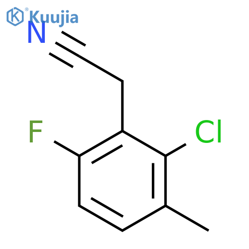2-Chloro-6-fluoro-3-methylphenylacetonitrile structure