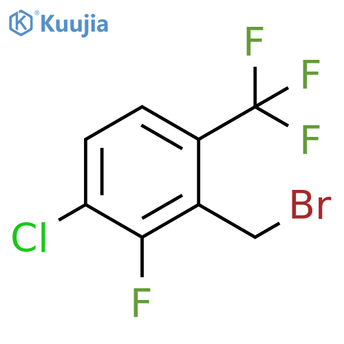 Benzene, 2-(bromomethyl)-4-chloro-3-fluoro-1-(trifluoromethyl)- structure