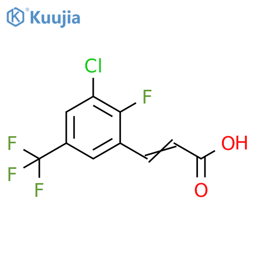 2-Propenoic acid, 3-[3-chloro-2-fluoro-5-(trifluoromethyl)phenyl]- structure