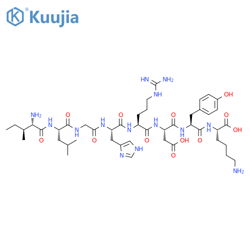L-Lysine,L-isoleucyl-L-leucylglycyl-L-histidyl-L-arginyl-L-a-aspartyl-L-tyrosyl- structure