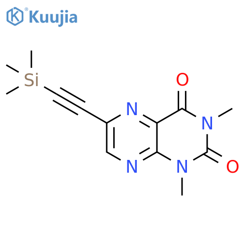 2,4(1H,3H)-Pteridinedione, 1,3-dimethyl-6-[(trimethylsilyl)ethynyl]- structure