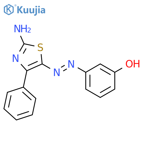 Phenol,3-[2-(2-amino-4-phenyl-5-thiazolyl)diazenyl]- structure