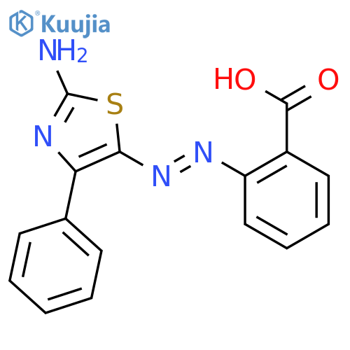 Benzoic acid,2-[2-(2-amino-4-phenyl-5-thiazolyl)diazenyl]- structure