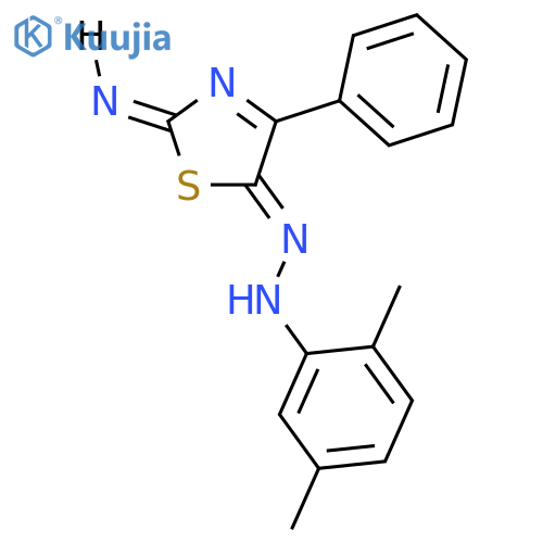 2-Thiazolamine,5-[2-(2,5-dimethylphenyl)diazenyl]-4-phenyl- structure