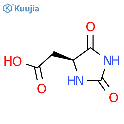2-(4S)-2,5-dioxoimidazolidin-4-ylacetic acid structure