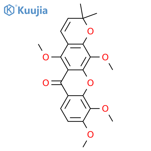 Jacareubin; 12-Methoxy, tri-Me ether structure
