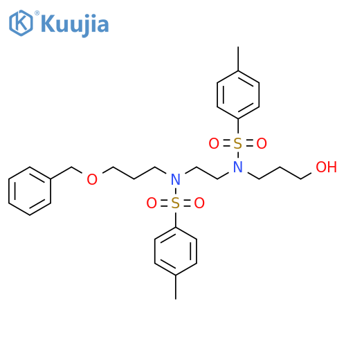 Benzenesulfonamide,N-(3-hydroxypropyl)-4-methyl-N-[2-[[(4-methylphenyl)sulfonyl][3-(phenylmethoxy)propyl]amino]ethyl]- structure
