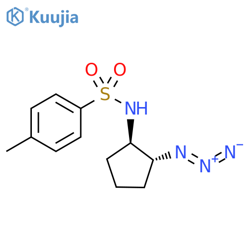 Benzenesulfonamide, N-[(1R,2R)-2-azidocyclopentyl]-4-methyl-, rel- structure