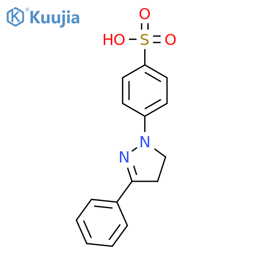 Benzenesulfonic acid, 4-(4,5-dihydro-3-phenyl-1H-pyrazol-1-yl)- structure