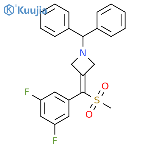 Azetidine,3-[(3,5-difluorophenyl)(methylsulfonyl)methylene]-1-(diphenylmethyl)- structure