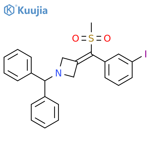 Azetidine,1-(diphenylmethyl)-3-[(3-iodophenyl)(methylsulfonyl)methylene]- structure