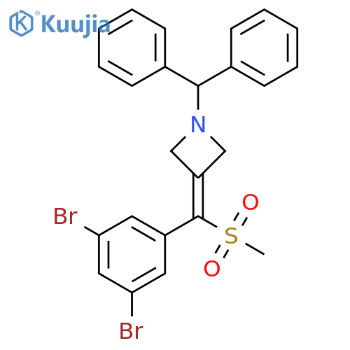 Azetidine,3-[(3,5-dibromophenyl)(methylsulfonyl)methylene]-1-(diphenylmethyl)- structure