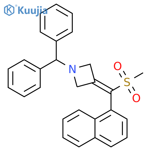 Azetidine,1-(diphenylmethyl)-3-[(methylsulfonyl)-1-naphthalenylmethylene]- structure