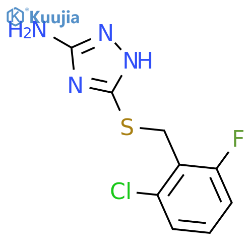 1H-1,2,4-Triazol-3-amine, 5-[[(2-chloro-6-fluorophenyl)methyl]thio]- structure