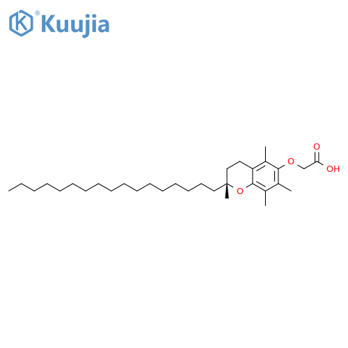 Acetic acid,[[(2R)-2-heptadecyl-3,4-dihydro-2,5,7,8-tetramethyl-2H-1-benzopyran-6-yl]oxy]- structure