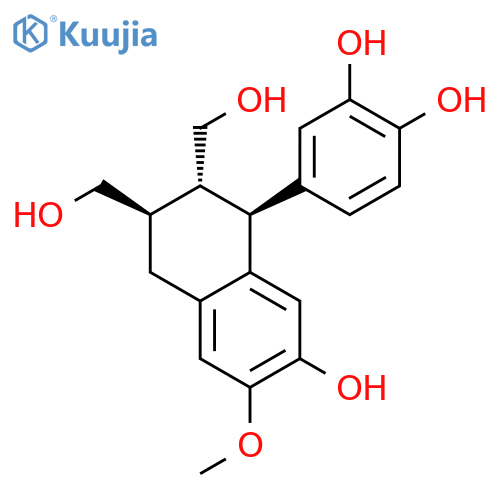 2,3-Naphthalenedimethanol,1-(3,4-dihydroxyphenyl)-1,2,3,4-tetrahydro-7-hydroxy-6-methoxy-, (1S,2R,3R)- structure