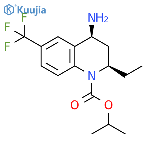 1(2H)-Quinolinecarboxylic acid,4-amino-2-ethyl-3,4-dihydro-6-(trifluoromethyl)-, 1-methylethyl ester,(2R,4S)- structure