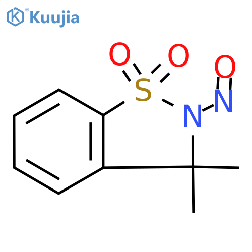 1,​2-​Benzisothiazole, 2,​3-​dihydro-​3,​3-​dimethyl-​2-​nitroso-​, 1,​1-​dioxide structure