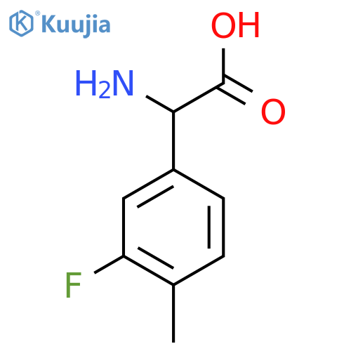 2-amino-2-(3-fluoro-4-methylphenyl)acetic Acid structure