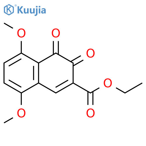2-Naphthalenecarboxylic acid, 3,4-dihydro-5,8-dimethoxy-3,4-dioxo-,ethyl ester structure