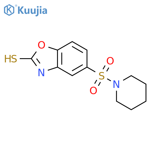5-(Piperidine-1-sulfonyl)-1,3-benzoxazole-2-thiol structure