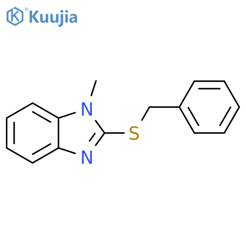 2-BENZYLSULFANYL-1-METHYL-1H-BENZOIMIDAZOLE structure