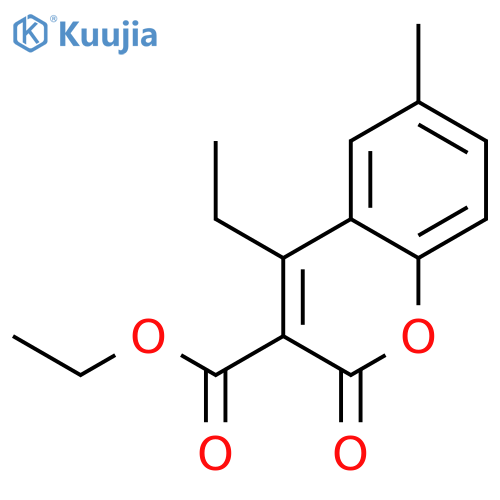 Ethyl 4-ethyl-6-methyl-2-oxo-2H-chromene-3-carboxylate structure
