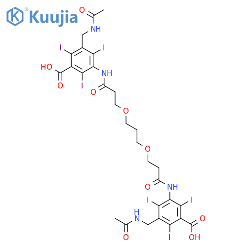 Benzoic acid,3,3'-[1,3-propanediylbis[oxy(1-oxo-3,1-propanediyl)imino]]bis[5-[(acetylamino)methyl]-2,4,6-triiodo-(9CI) structure