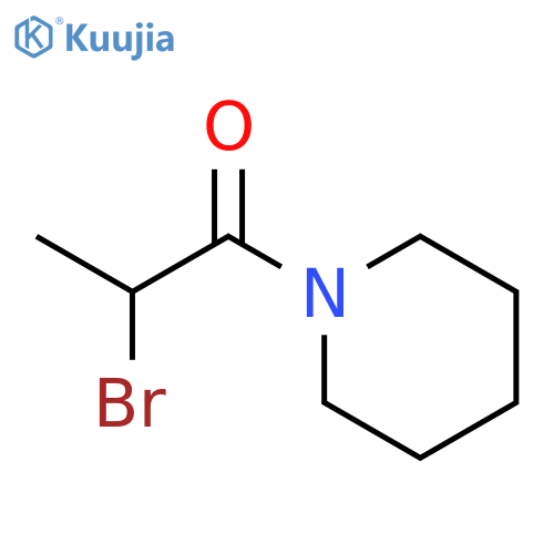 Piperidine, 1-(2-bromo-1-oxopropyl)- structure