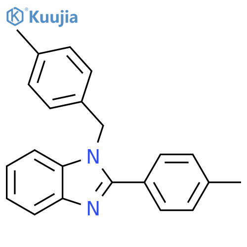 1H-Benzimidazole, 2-(4-methylphenyl)-1-[(4-methylphenyl)methyl]- structure