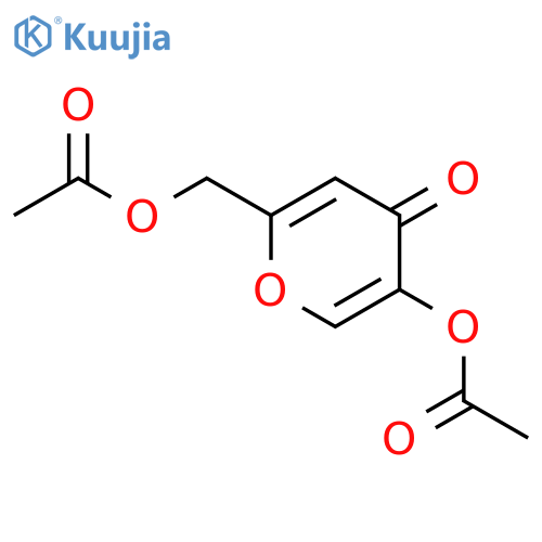 4H-Pyran-4-one,5-(acetyloxy)-2-[(acetyloxy)methyl]- structure