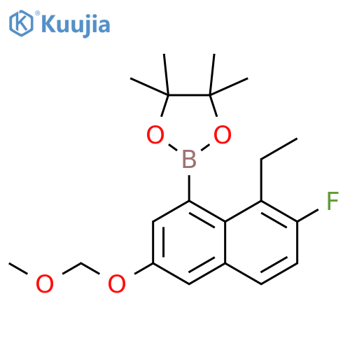 2-(8-ethyl-7-fluoro-3-(methoxymethoxy)naphthalen-1-yl)-4,4,5,5-tetramethyl-1,3,2-dioxaborolane structure