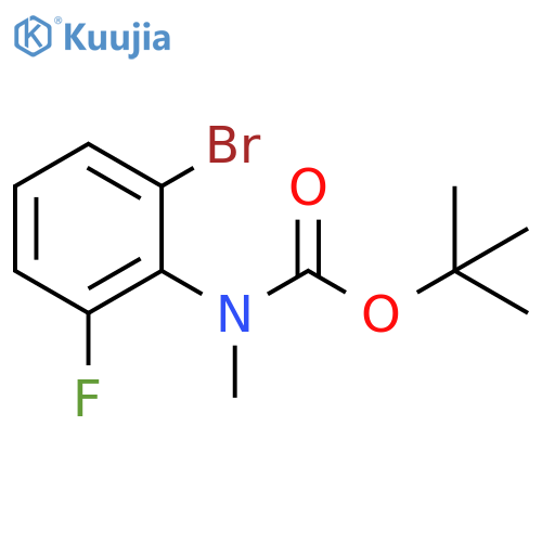 tert-butyl N-(2-bromo-6-fluorophenyl)-N-methylcarbamate structure