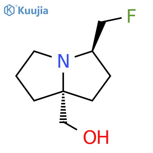 1H-Pyrrolizine-7a(5H)-methanol, 3-(fluoromethyl)tetrahydro-, (3R,7aR)-rel- structure