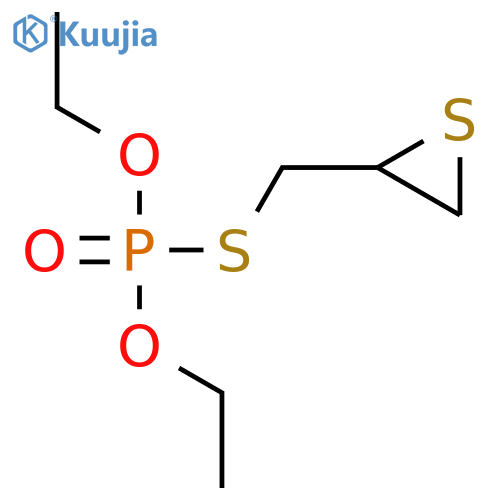 Phosphorothioic acid, O,O-diethyl S-(thiiranylmethyl) ester structure