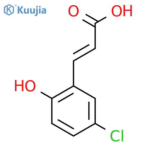 (2E)-3-(5-Chloro-2-hydroxyphenyl)prop-2-enoic acid structure