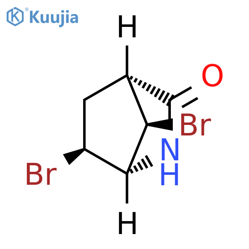 2-Azabicyclo[2.2.1]heptan-3-one, 6,7-dibromo-, (1R,4R,6S,7R)- structure