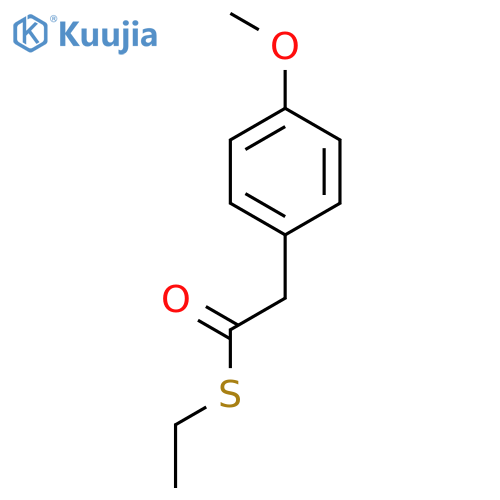 Benzeneethanethioic acid, 4-methoxy-, S-ethyl ester structure