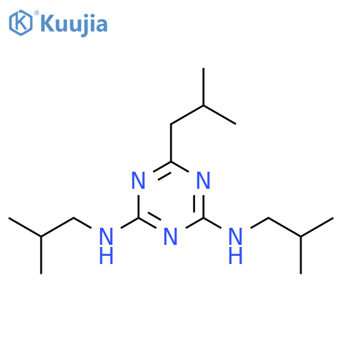 N,N',6-tris(2-methylpropyl)-1,3,5-triazine-2,4-diamine structure