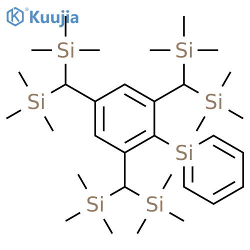 Silabenzene, 1-[2,4,6-tris[bis(trimethylsilyl)methyl]phenyl]- structure