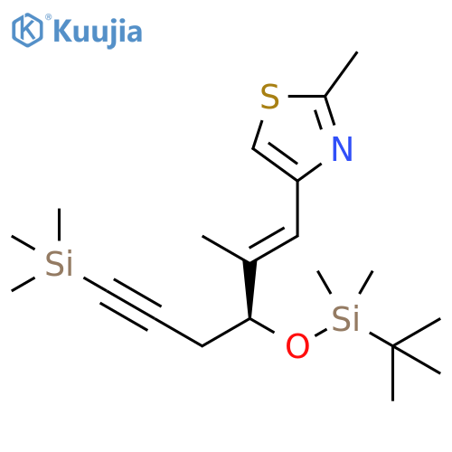 Thiazole, 4-[(1E,3S)-3-[[(1,1-dimethylethyl)dimethylsilyl]oxy]-2-methyl-6-(trimethylsilyl)-1-hexen-5-yn-1-yl]-2-methyl- structure