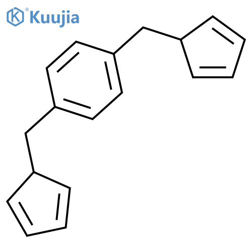Benzene, 1,4-bis(2,4-cyclopentadien-1-ylmethyl)- structure