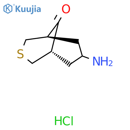 (1R,5S,7r)-7-amino-3-thiabicyclo[3.3.1]nonan-9-one hydrochloride structure
