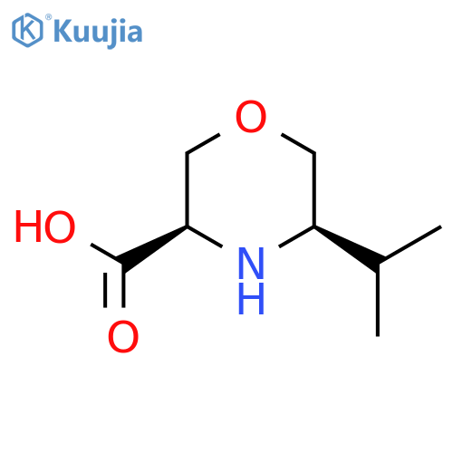(3R,5R)-5-(propan-2-yl)morpholine-3-carboxylic acid structure