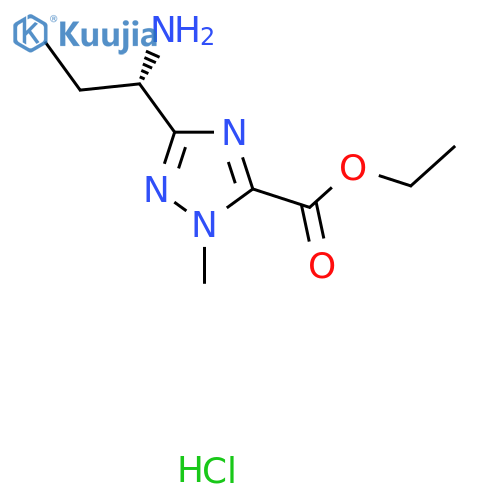 ethyl 3-(1S)-1-aminopropyl-1-methyl-1H-1,2,4-triazole-5-carboxylate hydrochloride structure