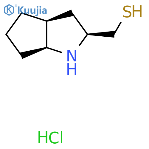 (2S,3aS,6aS)-octahydrocyclopentabpyrrol-2-ylmethanethiol hydrochloride structure
