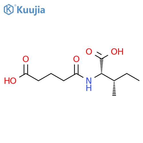 (2S,3S)-2-(4-carboxybutanamido)-3-methylpentanoic acid structure