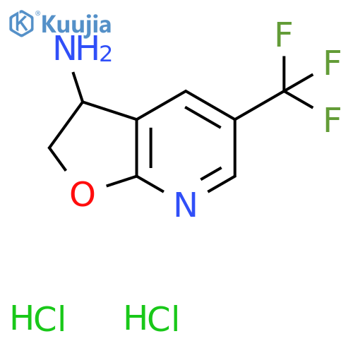 5-(trifluoromethyl)-2H,3H-furo2,3-bpyridin-3-amine dihydrochloride structure